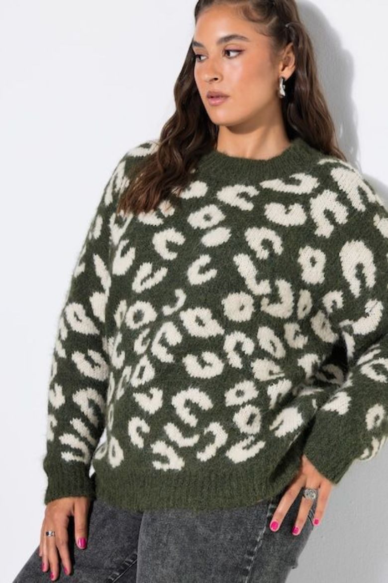 Plus size veliki brojevi Pulover dugih rukava šireg kroja za punije