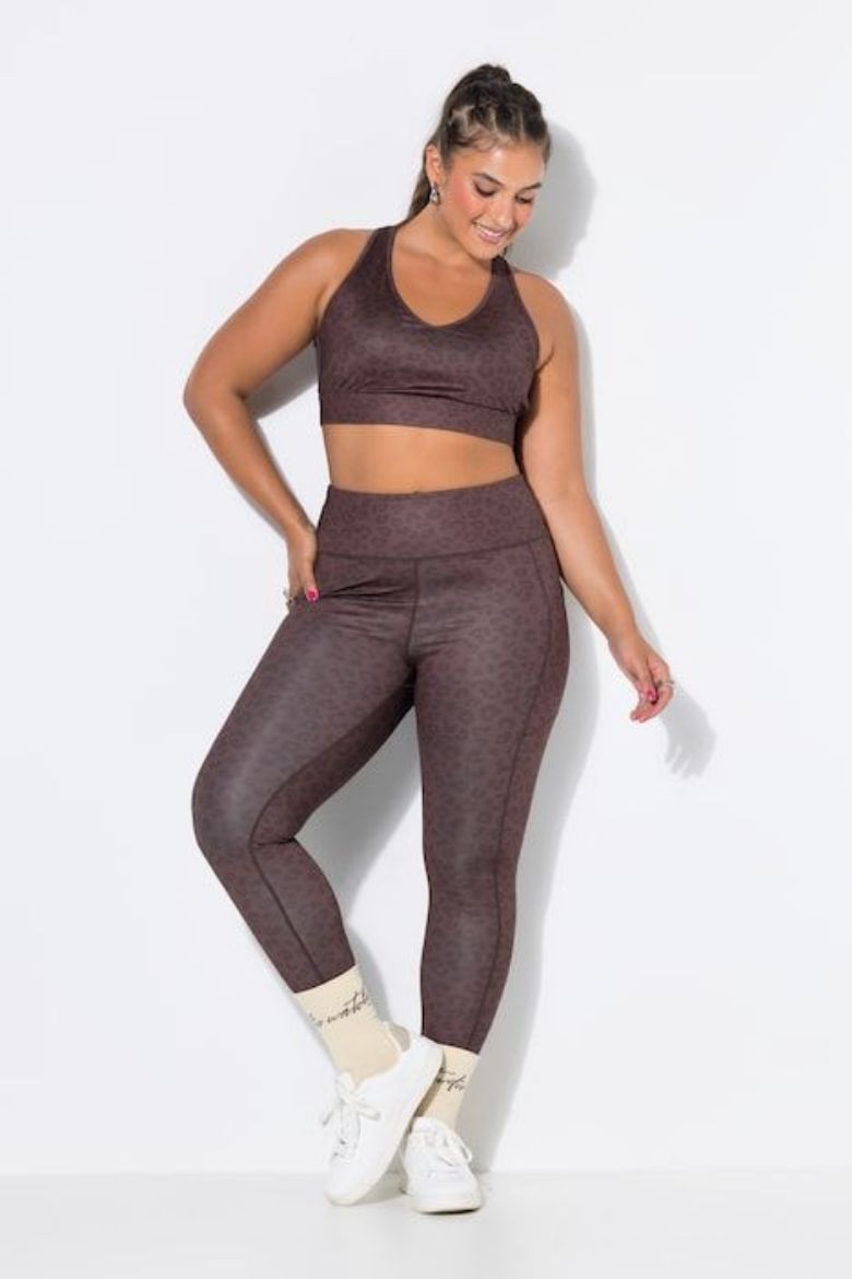 Plus size veliki brojevi Sportske tajice do gležnja s leopard uzorkom za punije
