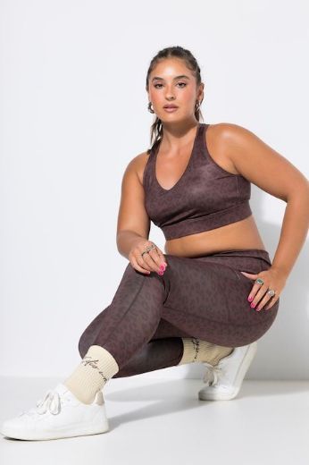 Plus size veliki brojevi Sportske tajice do gležnja s leopard uzorkom za punije