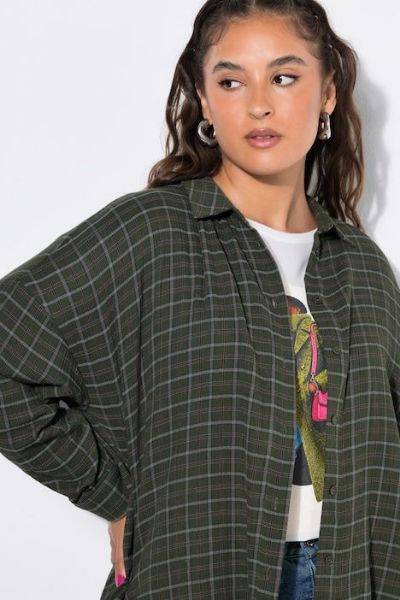 Veliki brojevi Bluza dugih rukava šireg kroja od muslina moda za punije