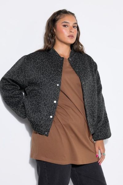 Veliki brojevi Bluza dugih rukava šireg kroja leopard uzorka moda za punije