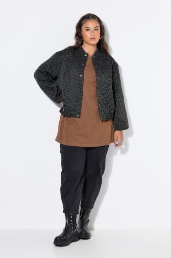 Plus size veliki brojevi Bluza dugih rukava šireg kroja leopard uzorka za punije