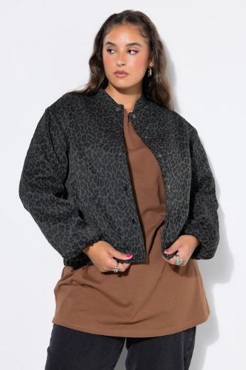 Plus size veliki brojevi Bluza dugih rukava šireg kroja leopard uzorka za punije