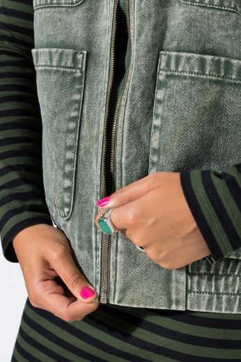 Plus size veliki brojevi Prsluk  traper za punije