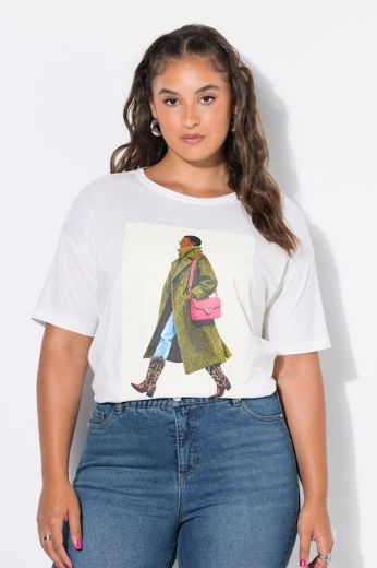 Plus size veliki brojevi Majica kratkih rukava šireg kroja za punije