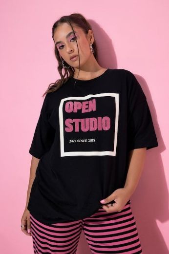 Plus size veliki brojevi Majica kratkih rukava šireg kroja za punije