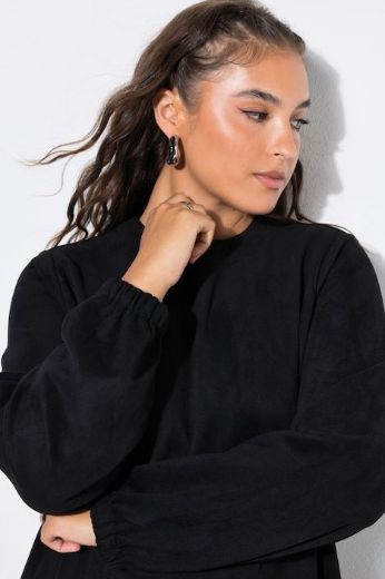 Plus size veliki brojevi Haljina dugih rukava šireg kroja za punije
