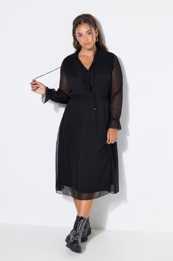 Plus size veliki brojevi Haljina maxi dugih rukava A kroja za punije