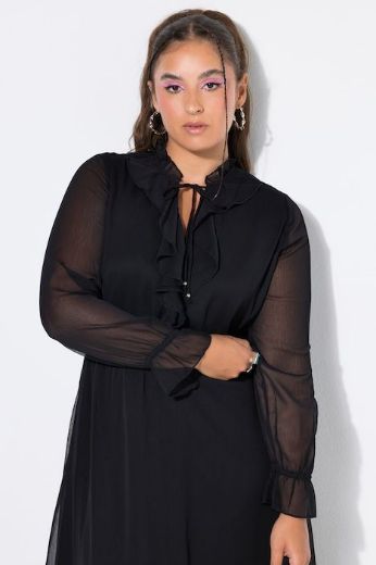 Plus size veliki brojevi Haljina maxi dugih rukava A kroja za punije
