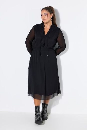 Plus size veliki brojevi Haljina maxi dugih rukava A kroja za punije