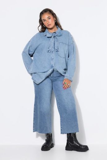 Plus size veliki brojevi Traperice širokih nogavica za punije