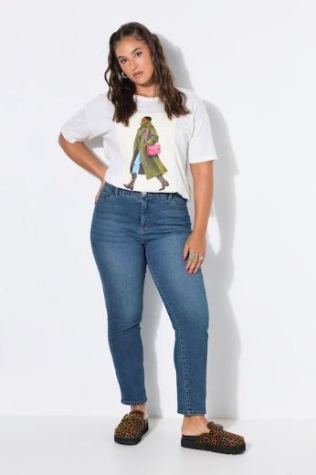 Plus size veliki brojevi Traperice visokog struka za punije