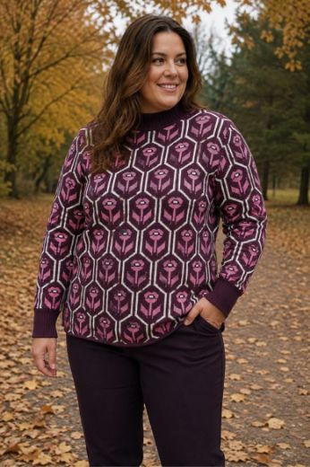 Plus size veliki brojevi Pulover dugih rukava s ovratnikom za punije