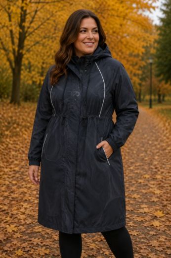 Plus size veliki brojevi Parka vodootporna A kroja s kapuljačom za punije