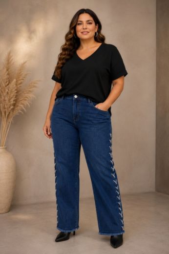 Plus size veliki brojevi Traperice dugih nogavica za punije