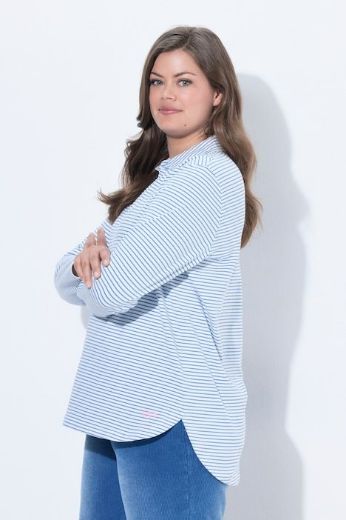 Plus size veliki brojevi Majica dugih rukana na pruge za punije