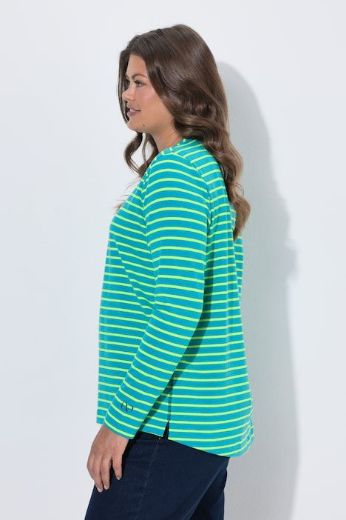 Plus size veliki brojevi Majica dugih rukava na pruge za punije