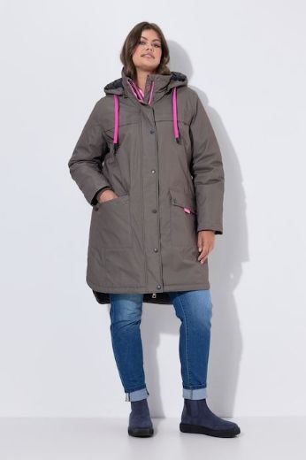 Plus size veliki brojevi Parka dužeg kroja s kapuljačom za punije