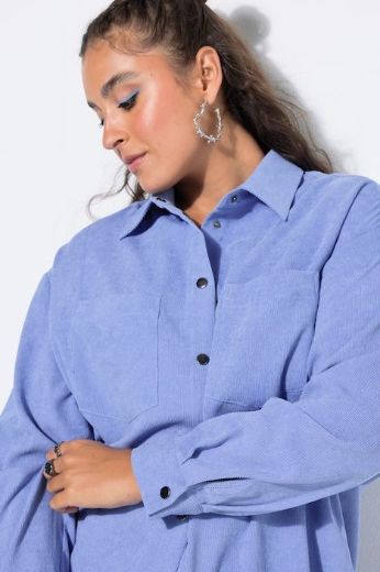 Plus size veliki brojevi Košulja od samta dugih rukava šireg kroja za punije