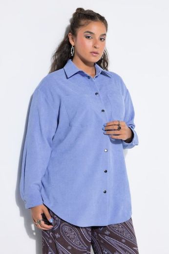 Plus size veliki brojevi Košulja od samta dugih rukava šireg kroja za punije