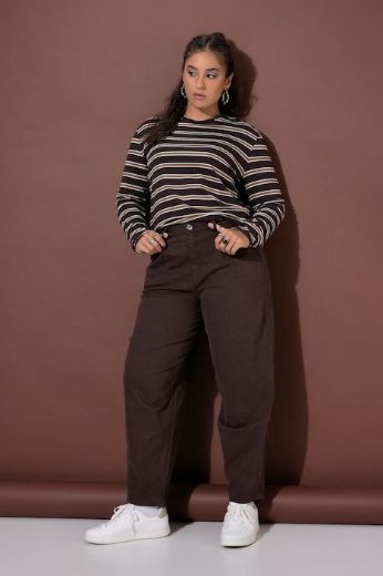 Plus size veliki brojevi Traperice širih nogavica za punije