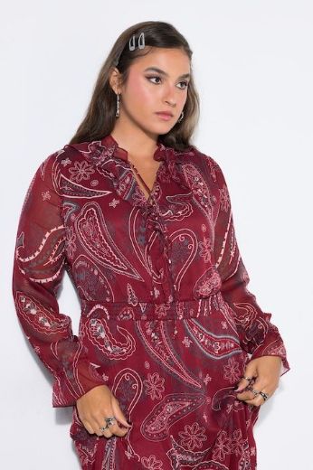 Plus size veliki brojevi Haljina midi dugih rukava za punije