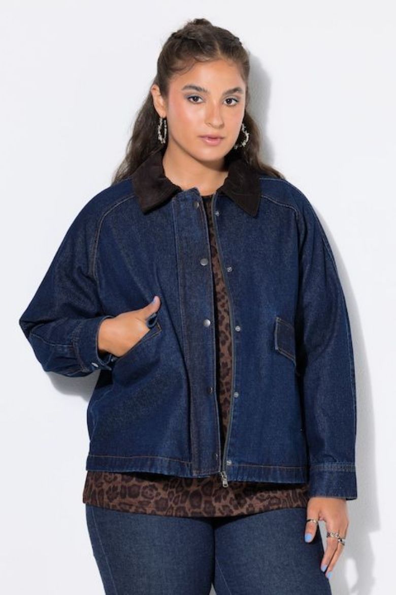 Plus size veliki brojevi Jakna lagana od trapera za punije