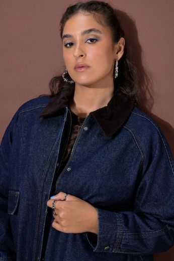 Plus size veliki brojevi Jakna lagana od trapera za punije