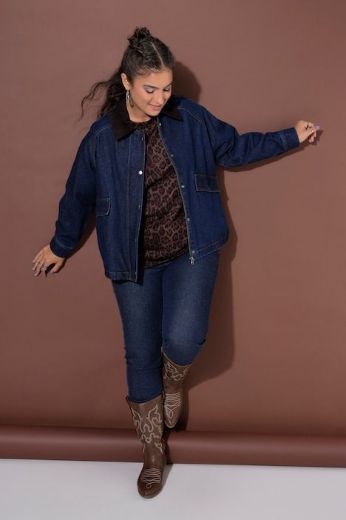 Plus size veliki brojevi Jakna lagana od trapera za punije