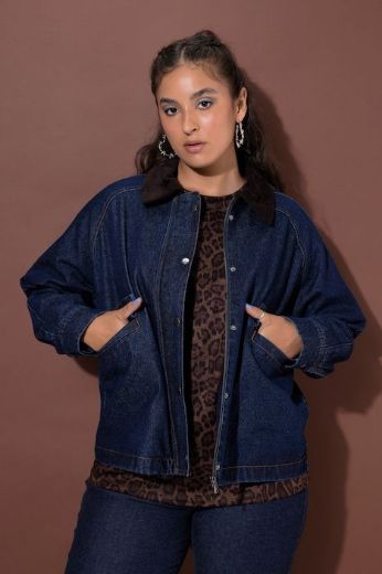 Plus size veliki brojevi Jakna lagana od trapera za punije