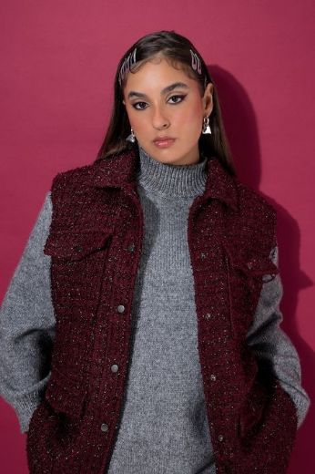 Plus size veliki brojevi Prsluk na kopčanje za punije
