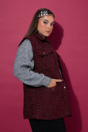 Plus size veliki brojevi Prsluk na kopčanje za punije