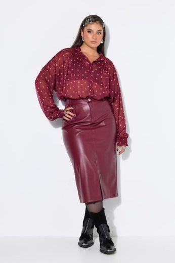 Plus size veliki brojevi Suknja od imitacije kože za punije