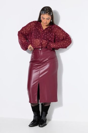 Plus size veliki brojevi Suknja od imitacije kože za punije