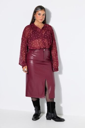 Plus size veliki brojevi Suknja od imitacije kože za punije