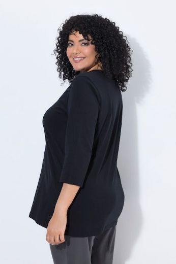 Plus size veliki brojevi Majica 3/4 rukava A kroja okruglog izreza za punije