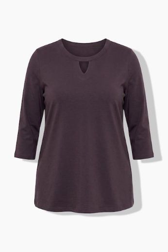 Plus size veliki brojevi Majica 3/4 rukava A kroja okruglog izreza za punije