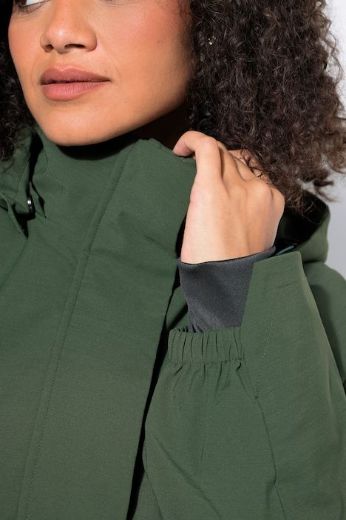 Plus size veliki brojevi Jakna dužeg kroja s kapuljačom za punije