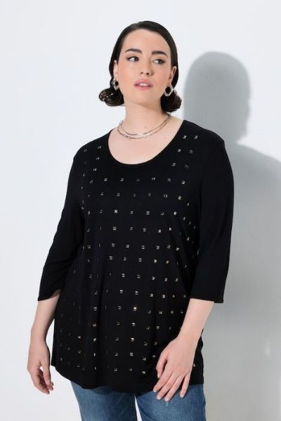 Veliki brojevi Majica 3/4 rukava moda za punije