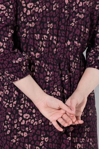 Plus size veliki brojevi Haljina 3/4 rukava V ovratnika za punije