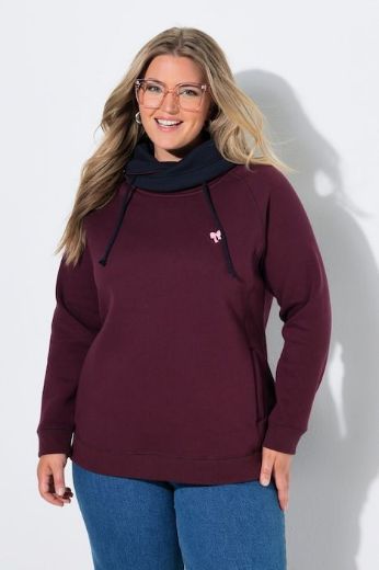 Plus size veliki brojevi Majica dugih rukava povišenog ovratnika za punije