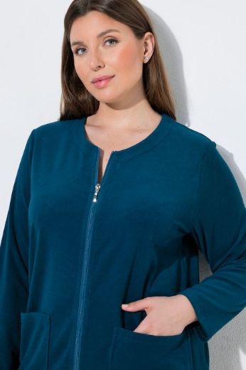Plus size veliki brojevi Bademantil s džepovima za punije
