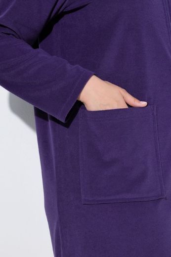 Plus size veliki brojevi Bademantil s džepovima za punije