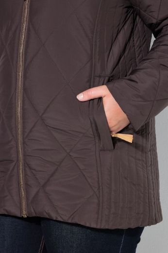 Plus size veliki brojevi Jakna prošivena s kapuljačom za punije