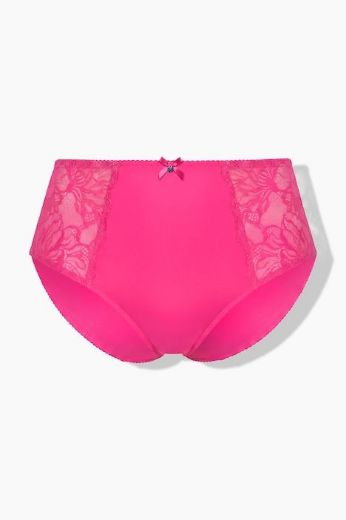 Plus size veliki brojevi Gaćice midi s cvjetnom čipkom za punije