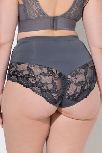 Plus size veliki brojevi Gaćice visokog struka s dodatkom ukrasne čipke za punije