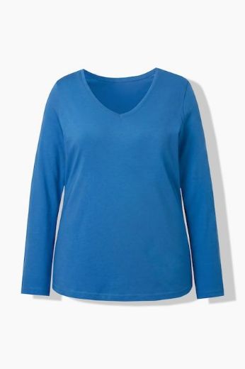 Plus size veliki brojevi Majica dugih rukava V ovratnika za punije