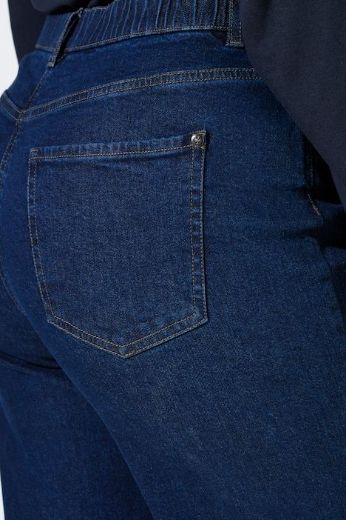 Plus size veliki brojevi Traperice širokih nogavica s podvrnutim rubom i udobnim strukom za punije