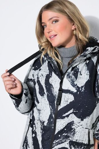 Plus size veliki brojevi Jakna dužeg kroja s kapuljačom za punije