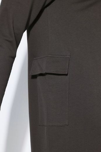 Plus size veliki brojevi Haljina midi dugih rukava za punije